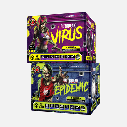 Outbreak™ 51 Disparos XL® Juego de fuegos artificiales aéreos®