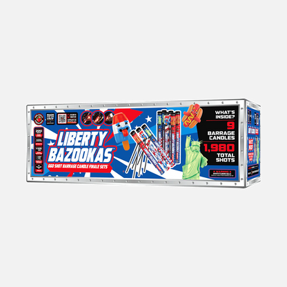 Liberty Bazookas™ Set de Final de Vela de 660 Disparos en Ráfaga®