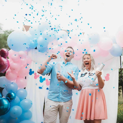Gender Reveal Confetti Cannon (4-Pack, Blue)