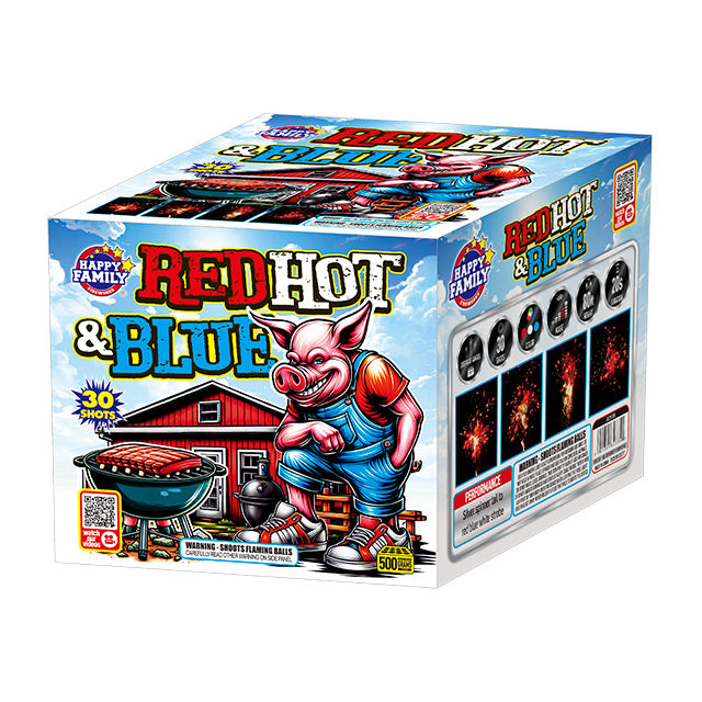 Red Hot & Blue 30-Shot XL Aerial Cake