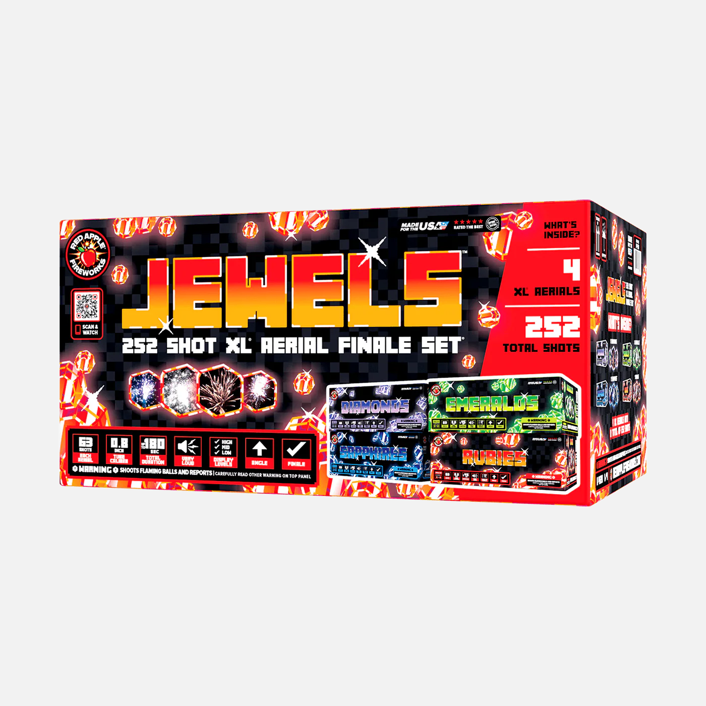 Jewels™ 252-Shots XL® Aerial Finale Set® – Elevated Fireworks