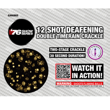 Double Timerain Crackle 12-Shot XL Aerial Cake