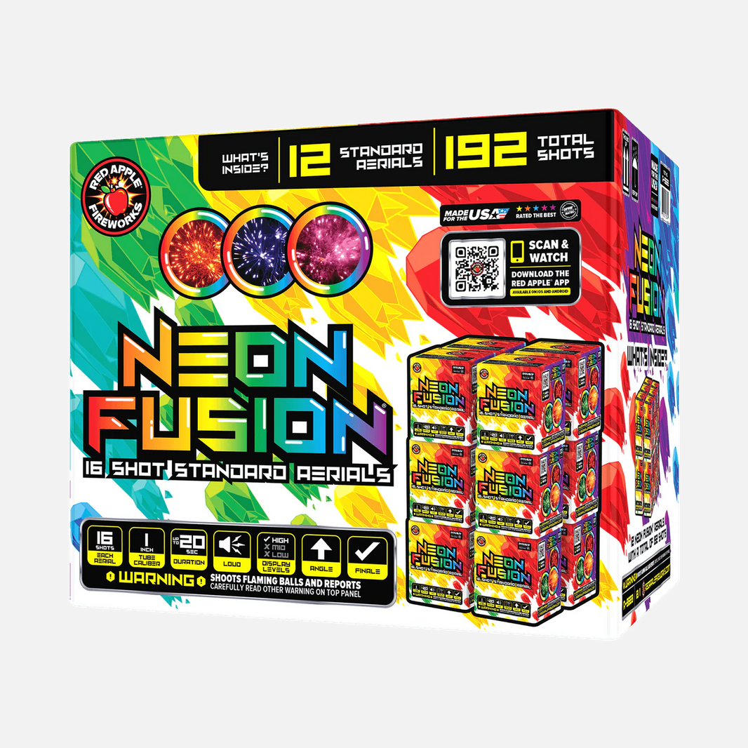 Neon Fusion® 16 disparos de efectos aéreos estándar