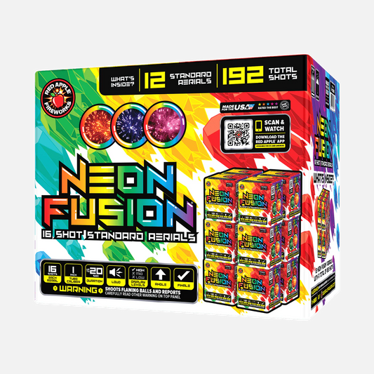 Neon Fusion® 16 disparos de efectos aéreos estándar