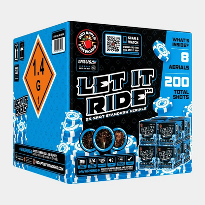 Let it Ride™ Pirotecnia aérea estándar de 25 disparos