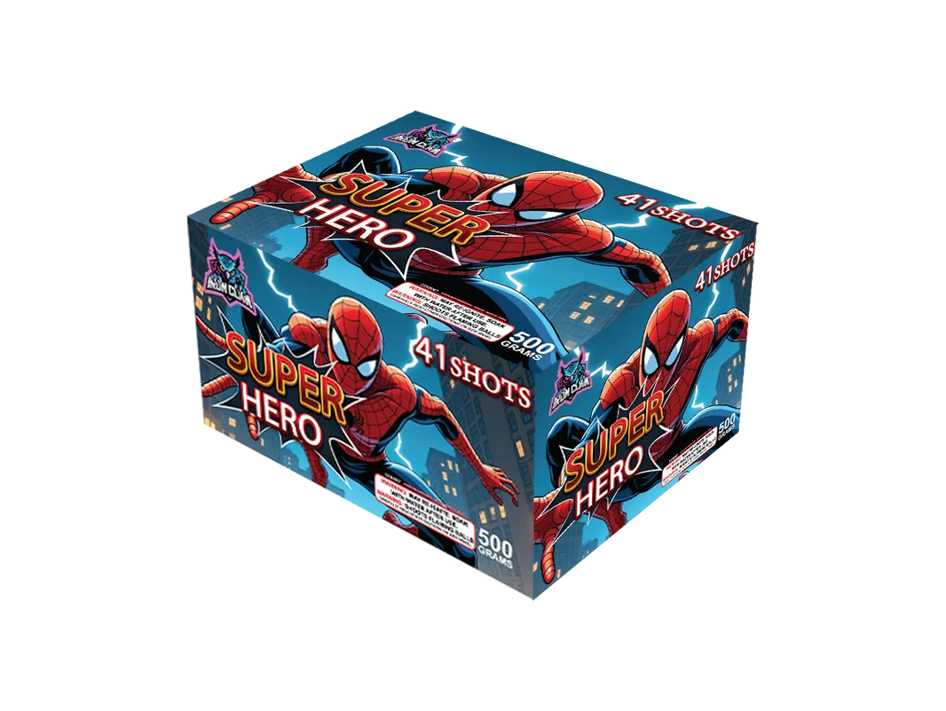 Super Hero 41-Shot XL Aerial Cake