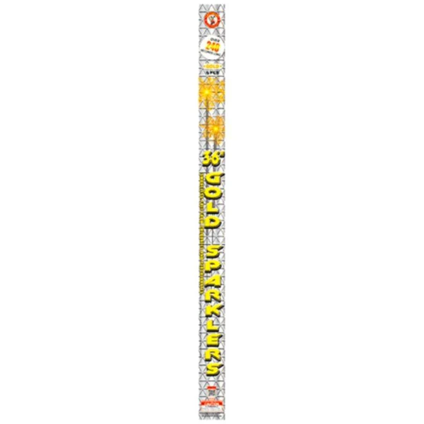 36" Gold Metal Sparkler (6-Pack) Sparkler