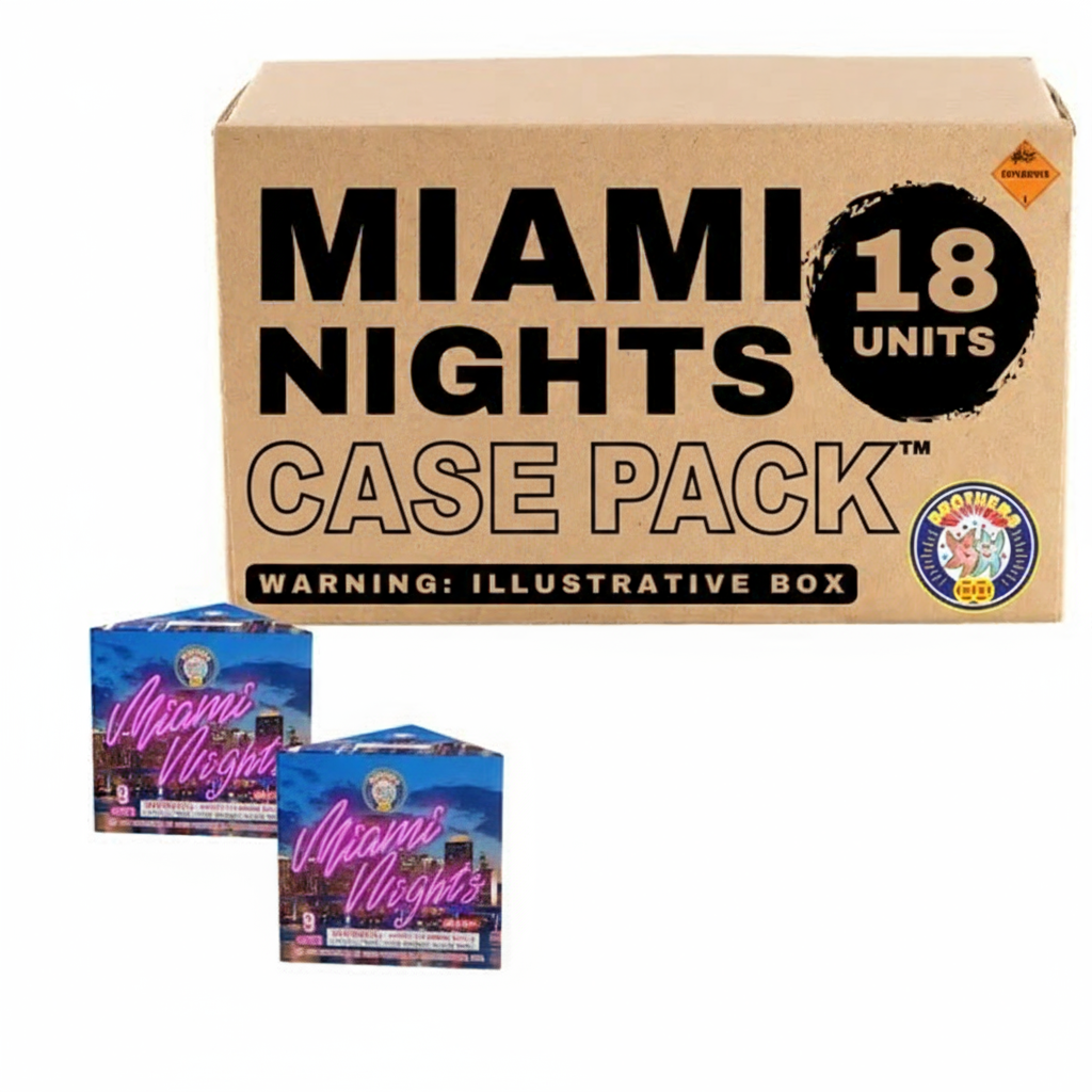 Miami Nights 9-Shot Standard Aerial Cake | Case Pack™ 18/1