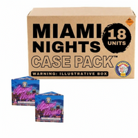 Miami Nights Batería Aérea Estándar de 9 Disparos | Paquete de Caja™ 18/1
