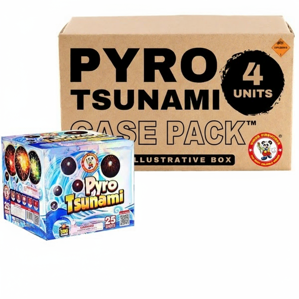 Pyro Tsunami 25-Shot XL Aerial Cake | Case Pack™ 4/1