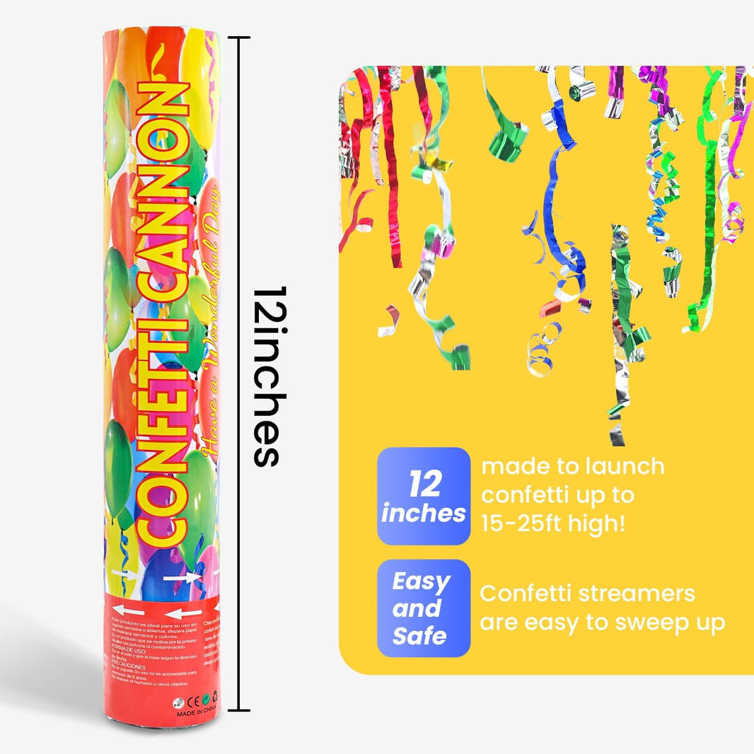 Confetti Popper (12 in, Multicolor Confetti)