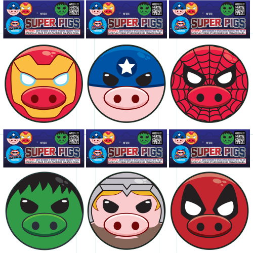 Pig Team Flying Novelty (6-Pack)