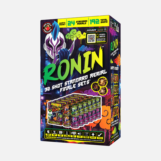Ronin™ 32 disparos Conjunto de fuegos artificiales aéreos de categoría estándar®