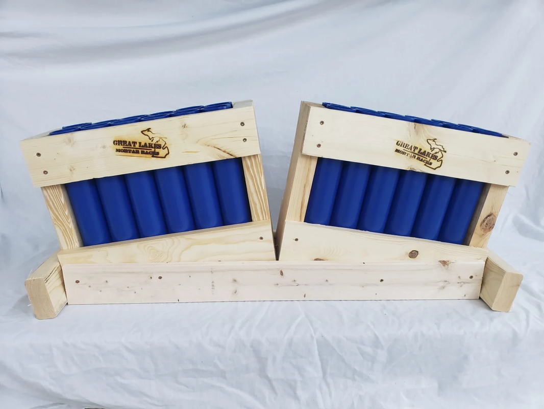 Great Lakes Mortar Racks™ 24-Shot Double Row Zipper Rack