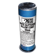 40mm White Glittering Willow Comet Single Shot Pro-Line