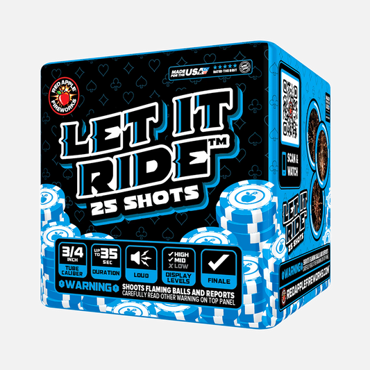 Let it Ride™ Pirotecnia aérea estándar de 25 disparos