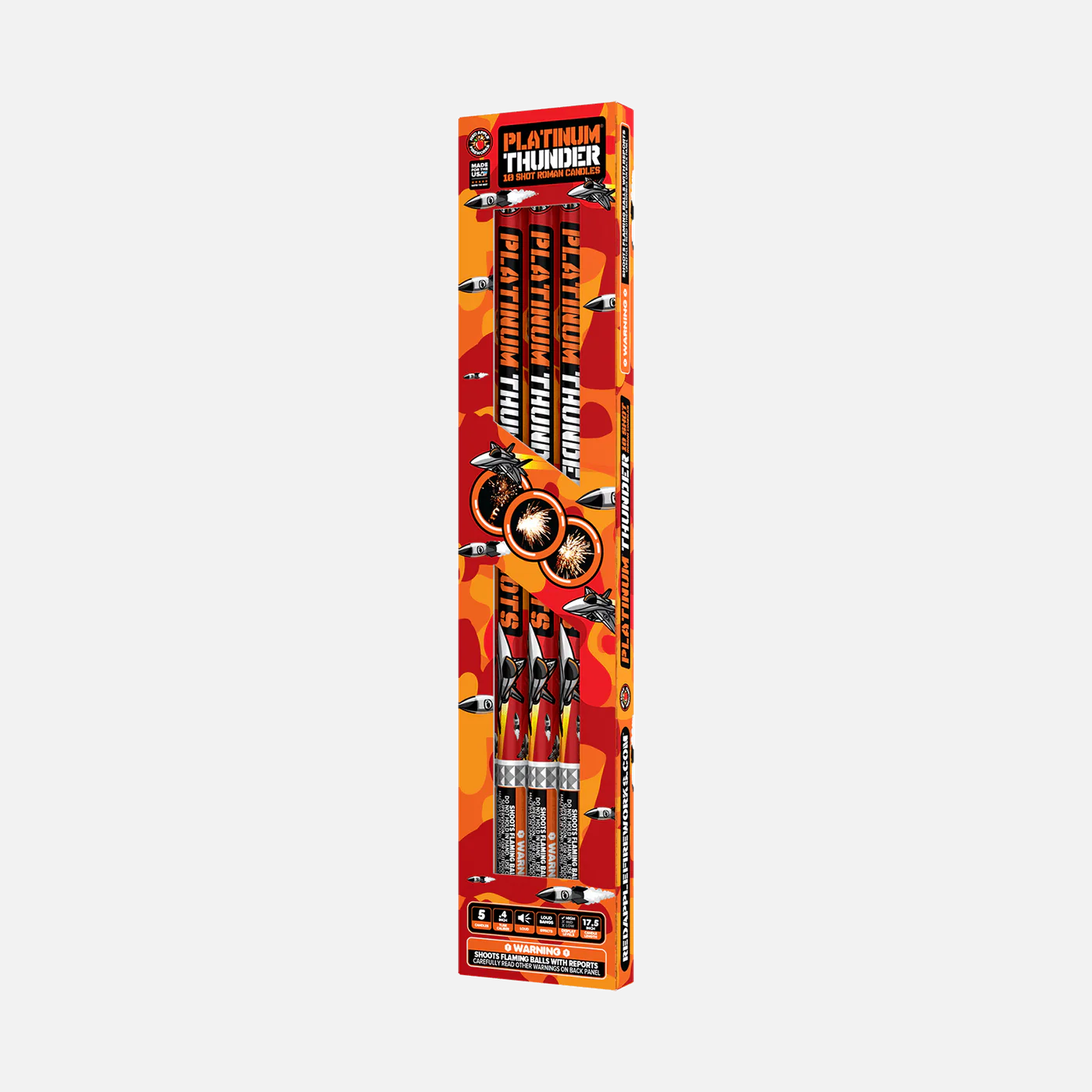 Platinum Thunder 10-Shot Roman Candles