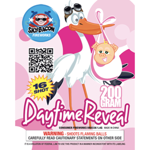 Daytime Reveal - Pink 16-Shot Standard Aerial Cake