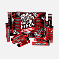 Suicide Kings™ 12 Shot 8 Inch Quad Break Canister Shells