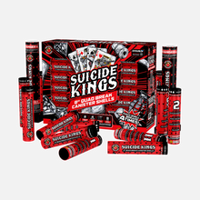 Suicide Kings 12-Shot 8 in. Quad Break Canister Shells