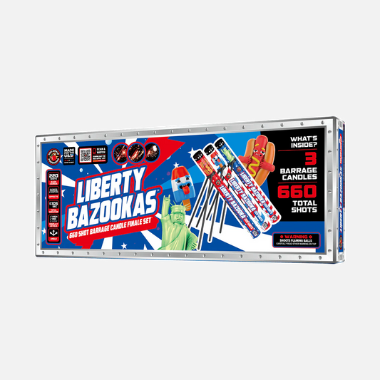 Liberty Bazookas™ 660 Shot Barrage Candle Finale Set®