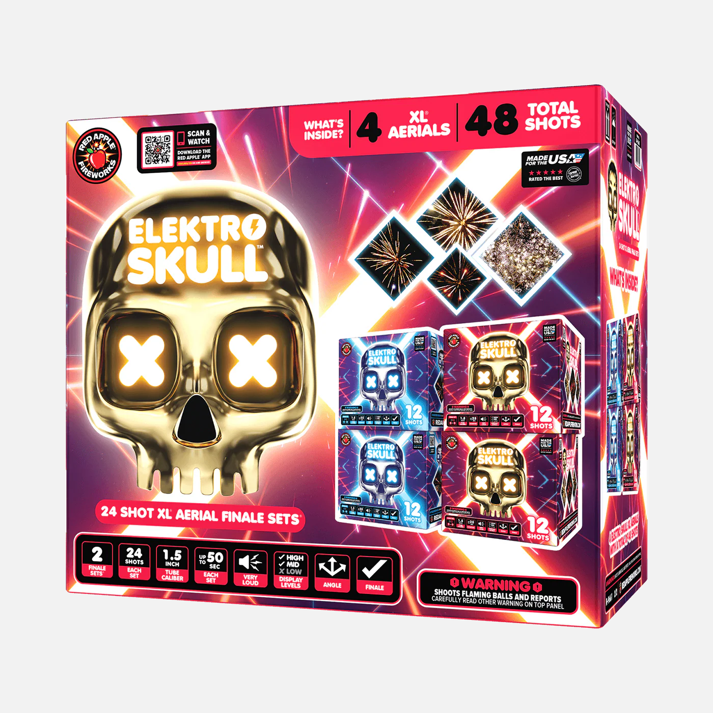 Elektro Skull 24-Shot XL Aerial Finale Set