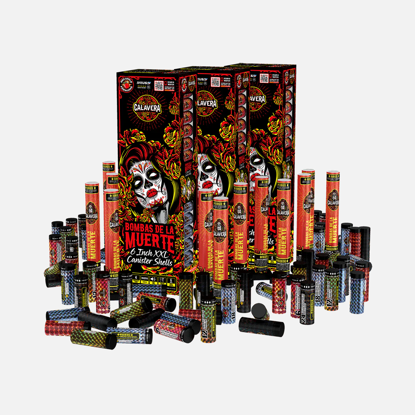 Bombas De La Muerte 24-Shot 6 in. XXL Canister Shells