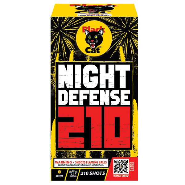 Night Defense 210-Shot XL Aerial Cake