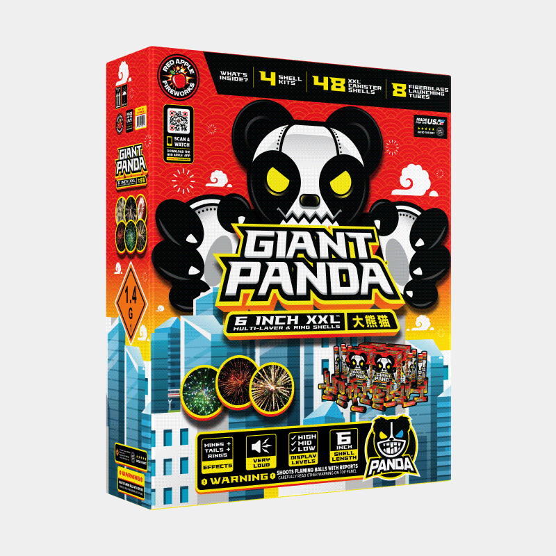 Giant Panda 12-Shot 6 in. XXL Canister Shells