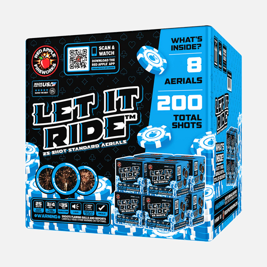 Let it Ride™ Pirotecnia aérea estándar de 25 disparos