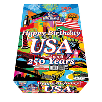 Feliz Cumpleaños USA Tarta Aérea XL de 250 Disparos