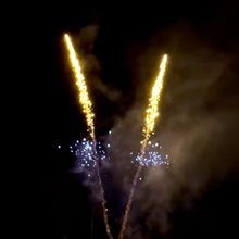 50mm Gold Glittering Comet w/Blue Mine iShot Single Shot Pro-Line