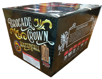 Brocade Crown Waterfall 30-Shot XL Aerial Cake