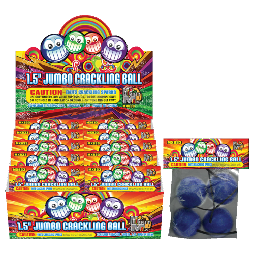 Jumbo Crackling Ball Ground Novelty (4-Pack)