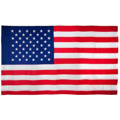 Valley Forge Flag 4.29-ft W x 2.42-ft H American Embroidered Banner