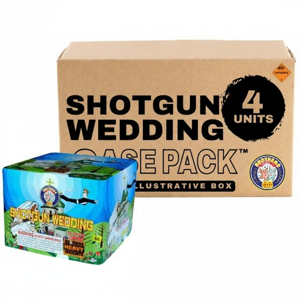Shotgun Wedding 36-Shot XL Aerial Cake | Case Pack™ 4/1