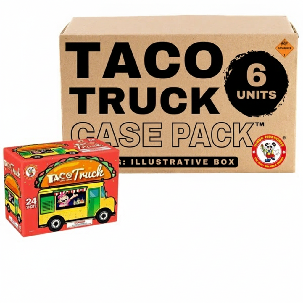 Taco Truck 24-Shot Standard Aerial Cake | Case Pack™ 6/1