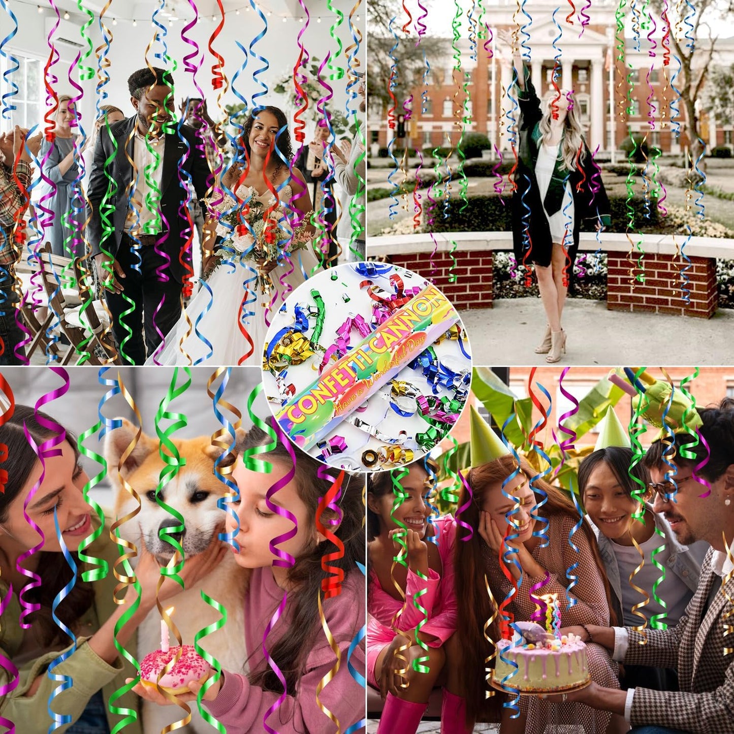 Confetti Popper (12 in, Multicolor Confetti)