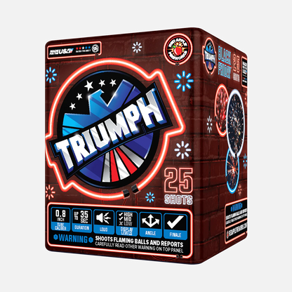 Black Friday Triumph® 25 disparos fuegos artificiales estándar