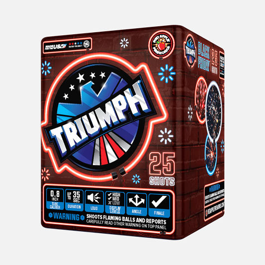 Black Friday Triumph® 25 disparos fuegos artificiales estándar
