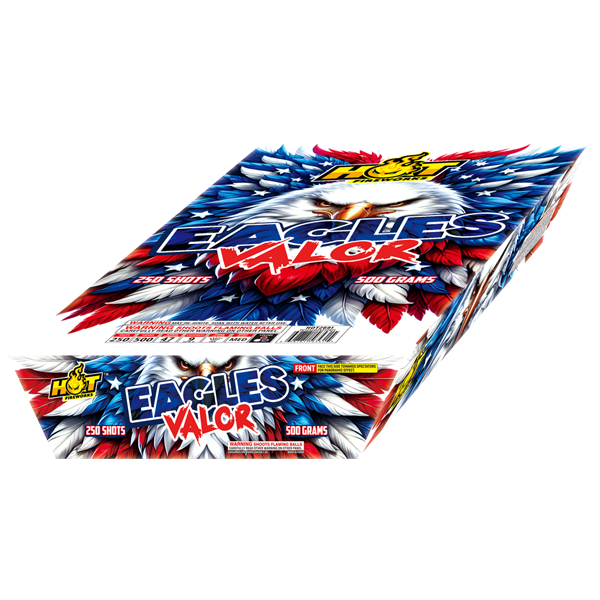 Eagles Valor 250-Shot XL Zipper Aerial Cake