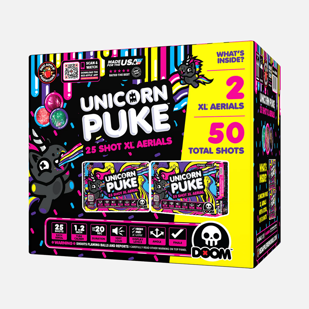Unicorn Puke® 25 Disparos XL® Aerials