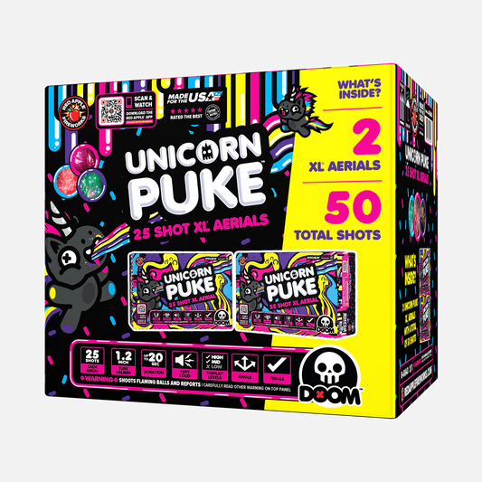 Unicorn Puke® 25 Disparos XL® Aerials