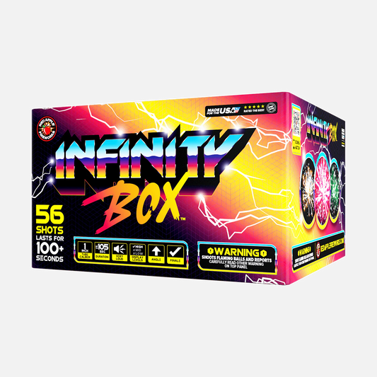 Pirotecnia aérea Infinity Box™ 56 disparos XL®