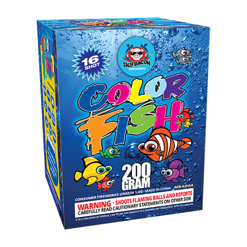 Color Fish 16-Shot Standard Aerial Cake
