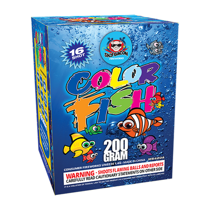 Color Fish 16-Shot Standard Aerial Cake