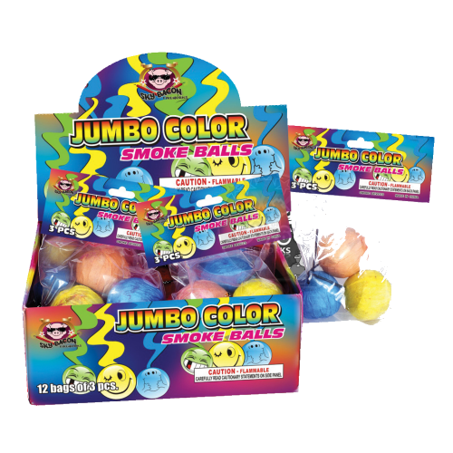 Jumbo Color Smoke Balls (3-Pack)