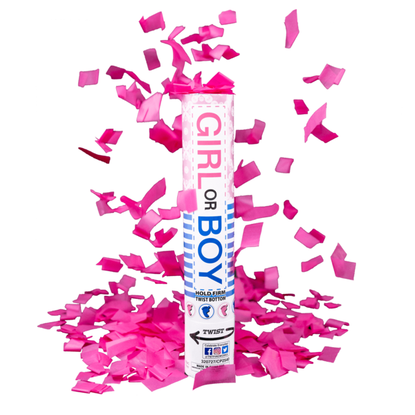 Gender Reveal Pink Confetti Cannon