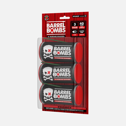 Barrel Bombs® 40 disparos XL® Batería de petardos
