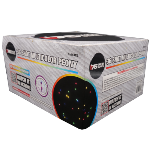 Peonía Multicolor (25 seg) Torta Aérea XL de 36 Disparos